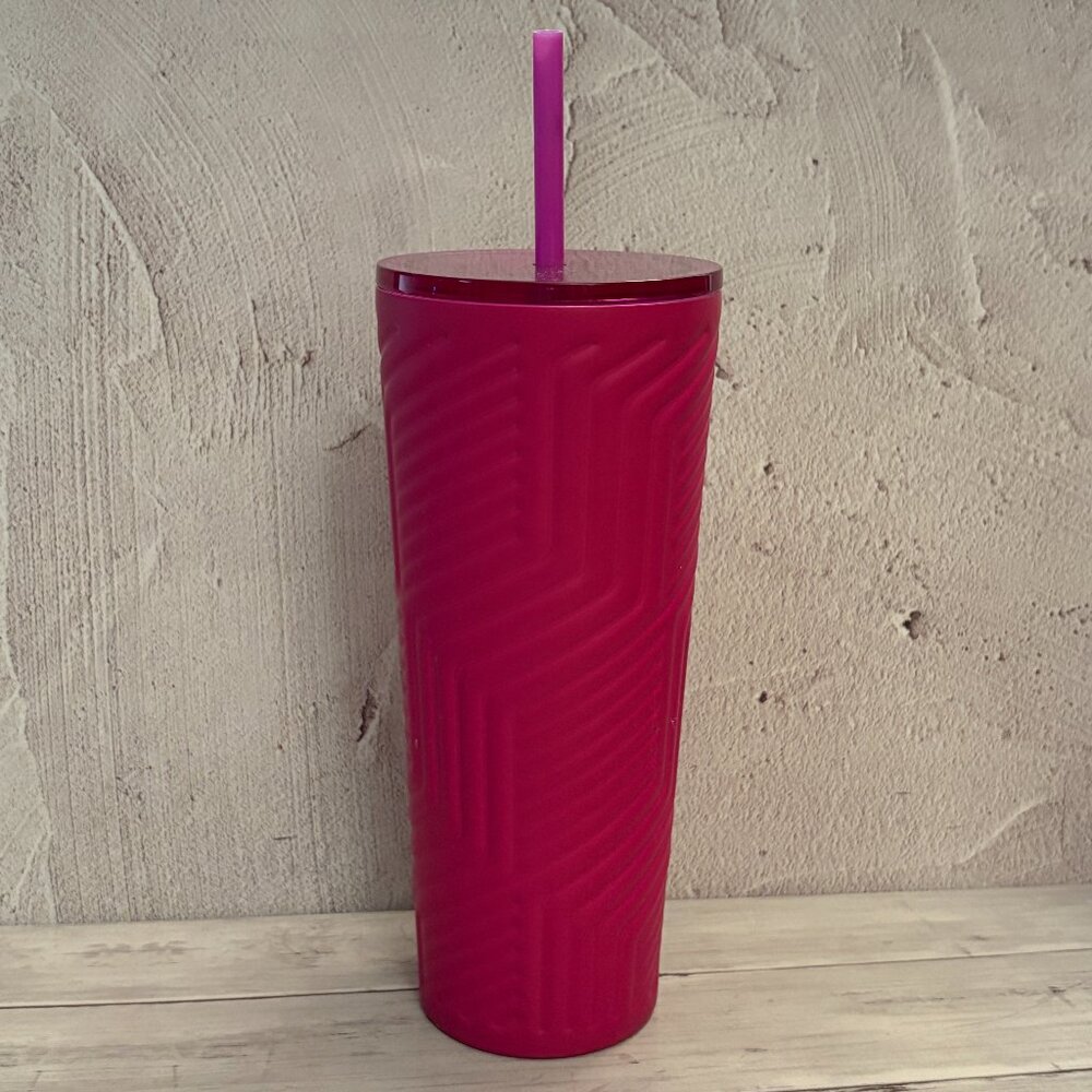 Starbucks 2024 Mexico Pink Stainless Steel Stars Soft Satin Tumbler Cup (SKU:258